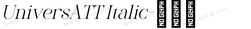 UniversATT Italic字体转换